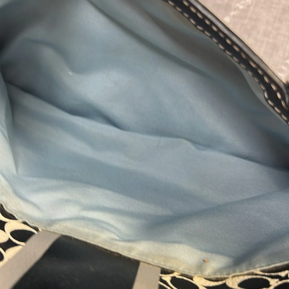 Coach boston leather travel bag with a tag